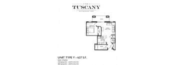 Unit Y Floor Plan at The Tuscany on Pleasant View, Wisconsin, 53717