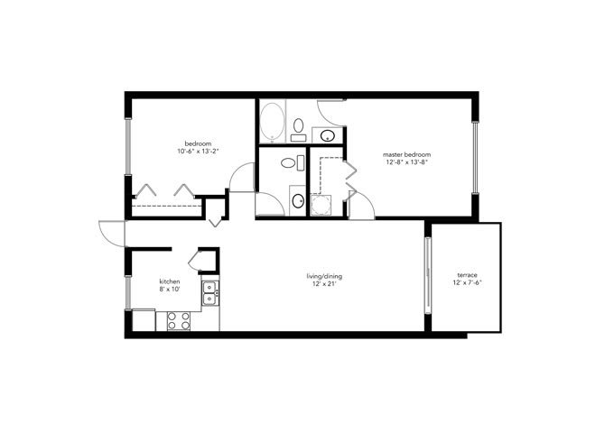 2B2B STANDARD Floor Plan 3