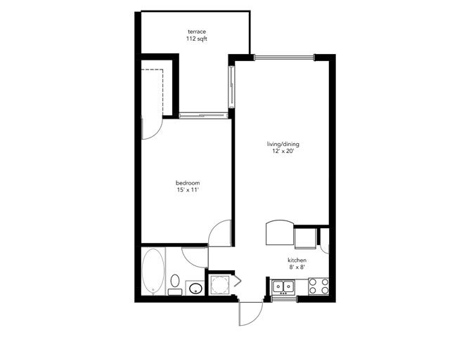 Floor Plans Of Crystal Pines Apartments In Deerfield Beach Fl 1b1b Floor Plan 1