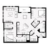 The Cannes Floor Plan The Cannes floor plan at Crystal Riviyera Apartments
