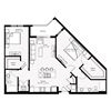 The Monaco Floor Plan The Monaco floor plan at Crystal Riviyera Apartments