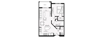 The Monte Carlo floor plan at Crystal Riviyera Apartments