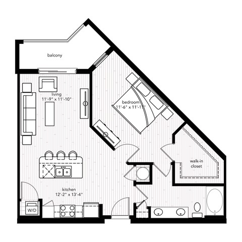 The Nice floor plan at Crystal Riviyera Apartments
