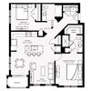 The Saint Raphael Floor Plan The Saint Raphael floor plan at Crystal Riviyera Apartments