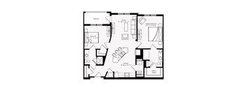 The Saint Tropez floor plan at Crystal Riviyera Apartments