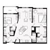 The Saint Tropez Floor Plan The Saint Tropez floor plan at Crystal Riviyera Apartments