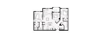 The Sainte Maxime floor plan at Crystal Riviyera Apartments