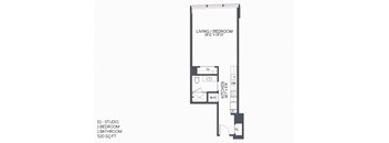 Studio with furniture