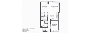 Two Bedroom Deluxe with furniture