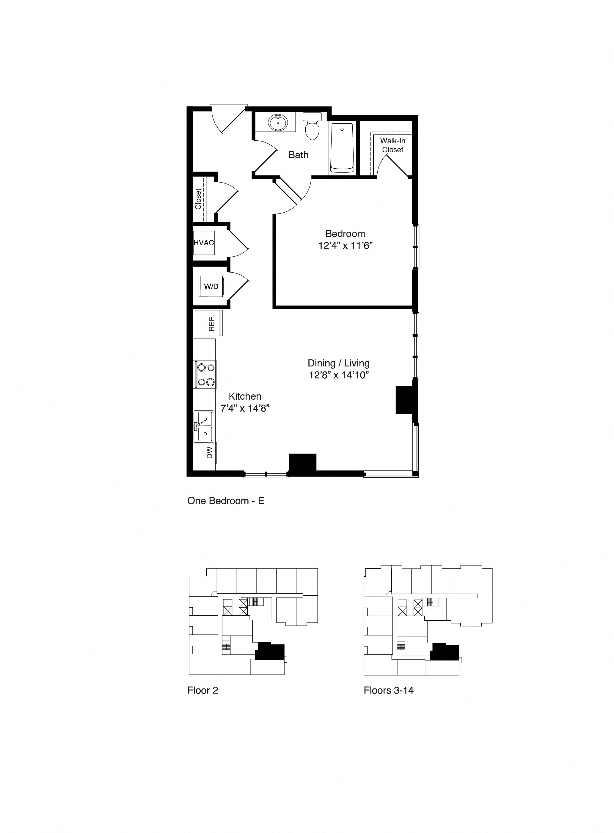 ONE BEDROOM E