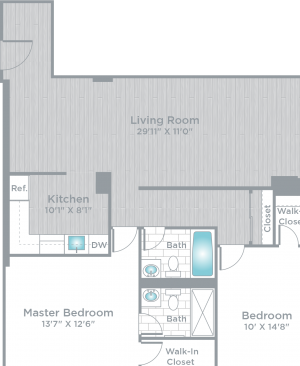 2 Bed 2 Bath