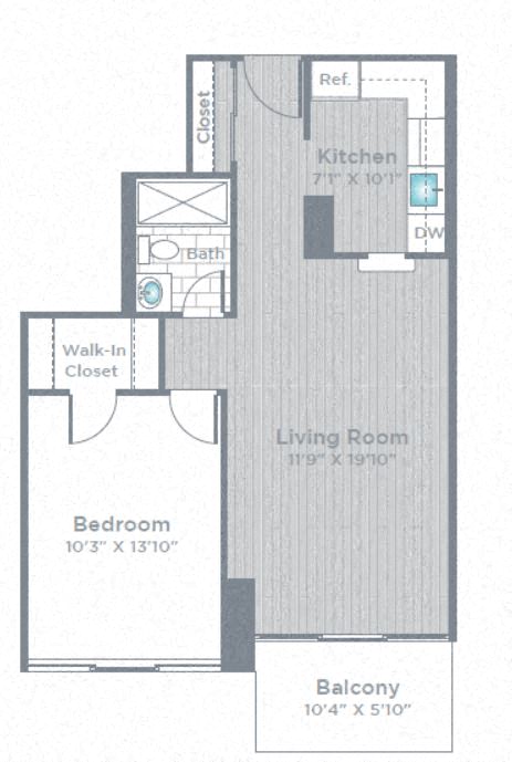 1 Bed 1 Bath _670A