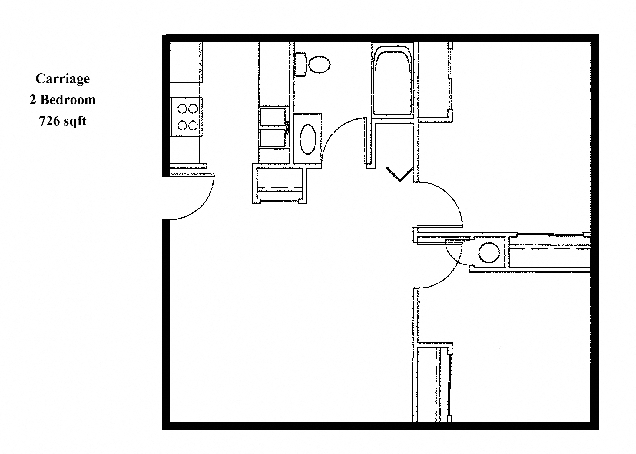 2 Bedroom Carriage in Williamsport, PA | The Weightman Aparrtments | Property Managment, Inc.