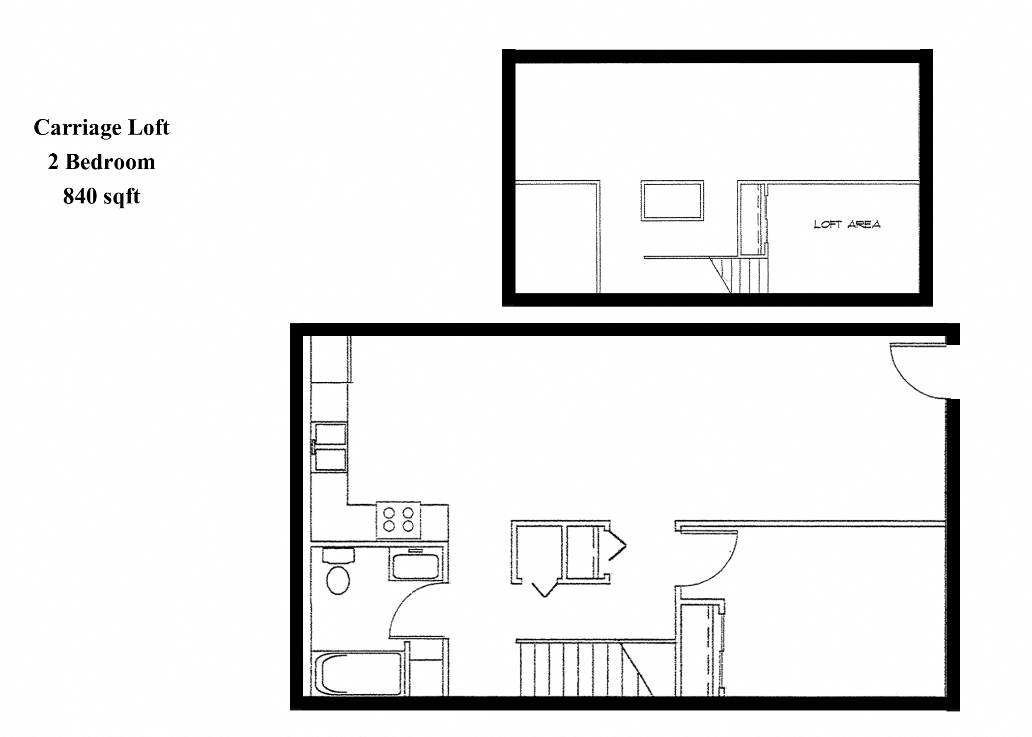 2 Bedroom Carriage Loft in Williamsport, PA | The Weightman Aparrtments | Property Managment, Inc.