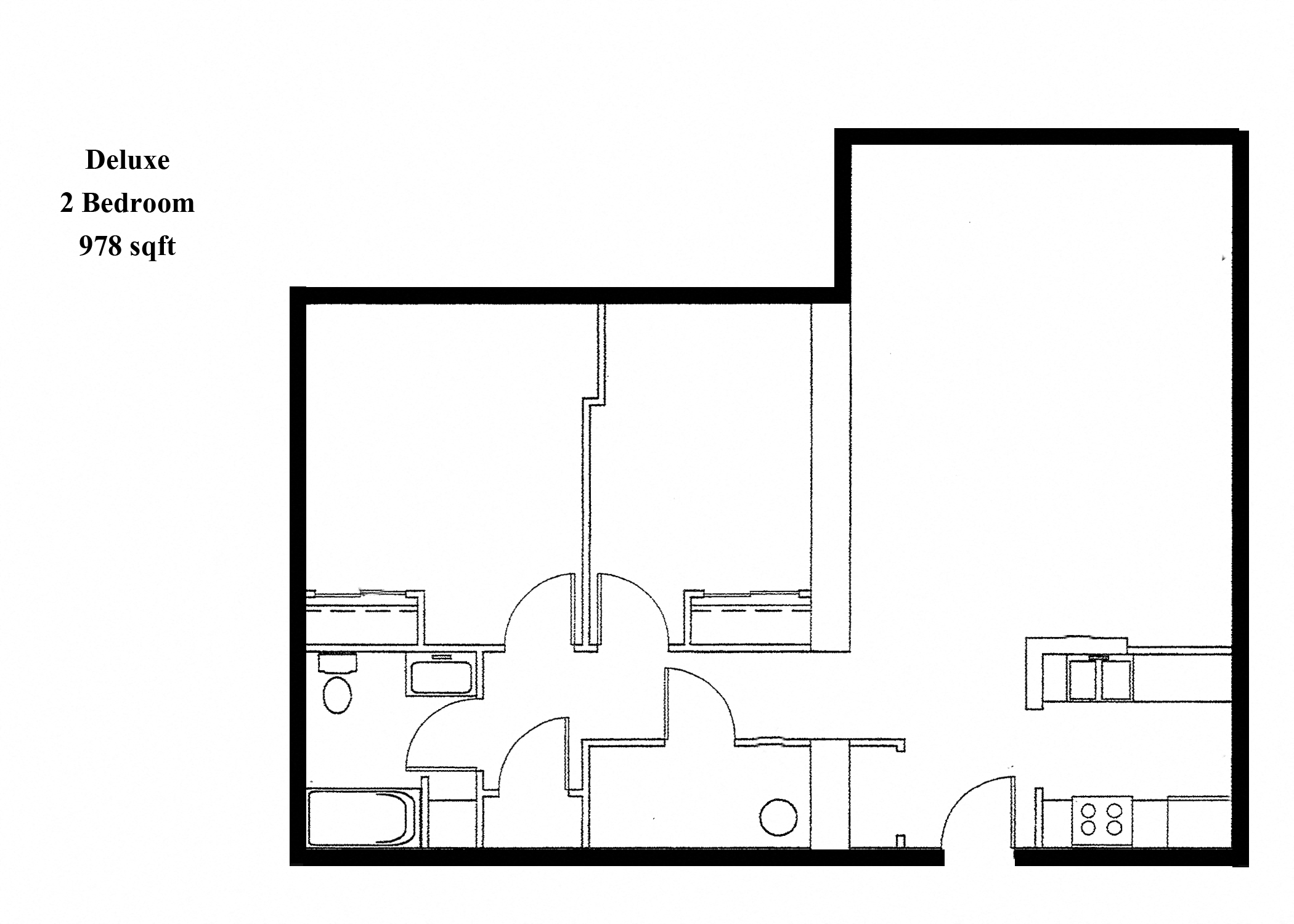 2 Bedroom Deluxe in Williamsport, PA | The Weightman Aparrtments | Property Managment, Inc.