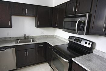 Efficient Appliances In Kitchen at Crescent Centre Apartments in Downtown Louisville, KY