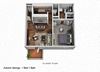 One Bedroom Floor Plan One Bedroom Floor Plan at Autumn Springs Apartments, Columbus, Ohio