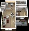 California Floor Plan Very Spacious 1Br1Ba