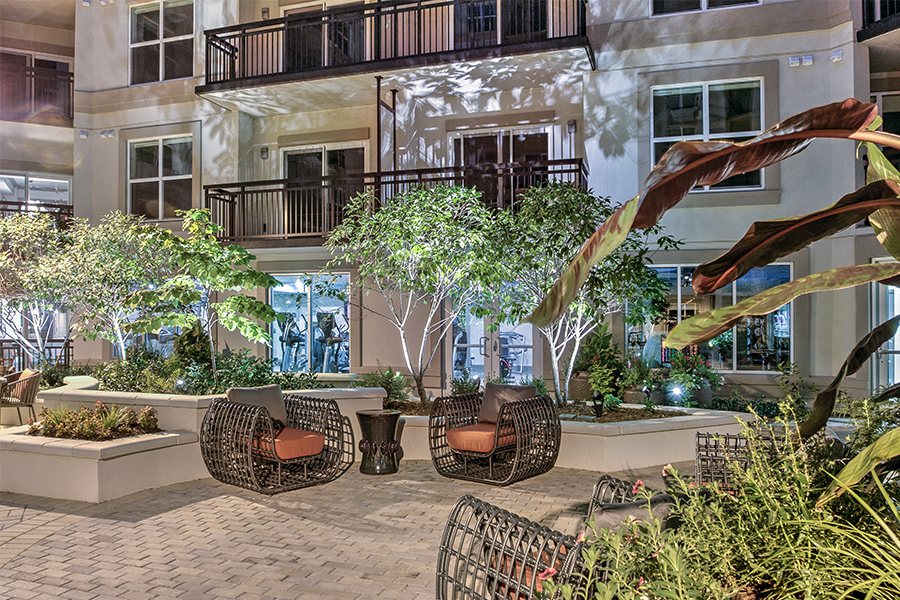 The Encore South Park Beautiful Zen garden courtyard Charlotte NC - SouthPark