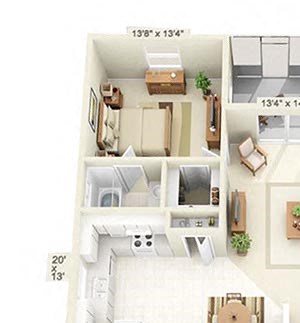 3/2 1400 sqft