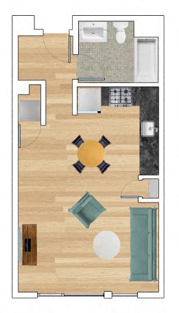Studio C Floorplan at Block C