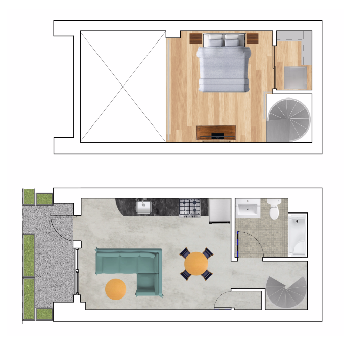 Loft B Floorplan at Block C, San Marcos, 92078