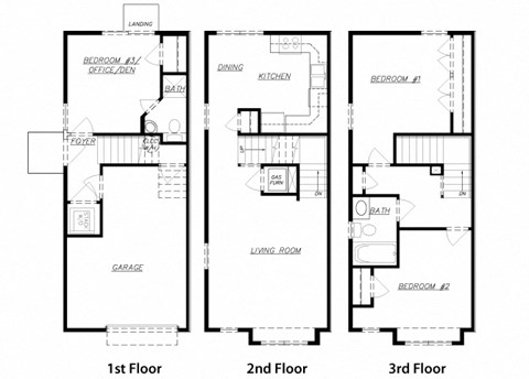 Townhouse Floor Plan Diagram