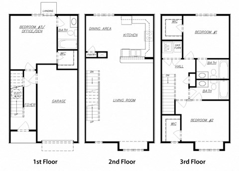 Townhouse Floor Plan Diagram