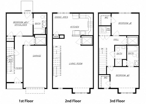 Townhouse Floor Plan Diagram
