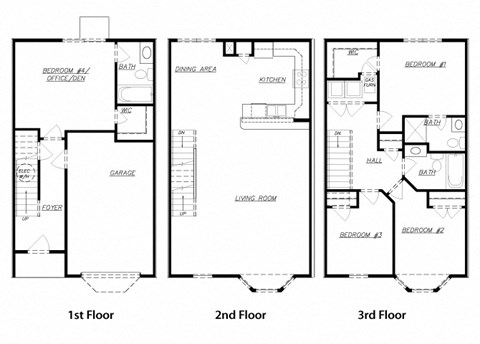 Townhouse Floor Plan Diagram