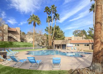 Mini Swimming Pool And Relaxing Area at Desert Bay Apartments, Laughlin, NV, 89029