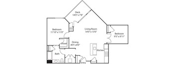 B3- 55+ Adult Living Floorplan at Reunion at Redmond Ridge, Redmond, WA