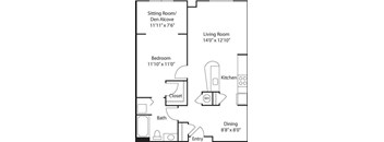 B5 with Den- 55+ Adult Living Floorplan at Reunion at Redmond Ridge, Redmond, 98053