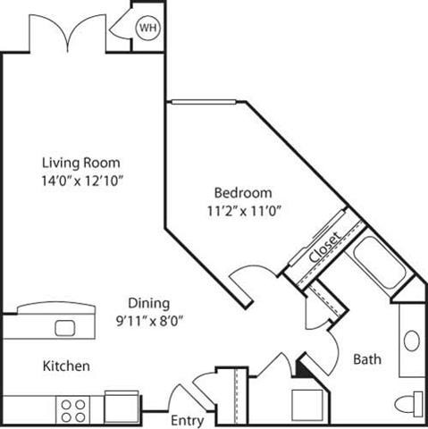 B6- 55+ Adult Living Floorplan at Reunion at Redmond Ridge, Redmond, Washington 