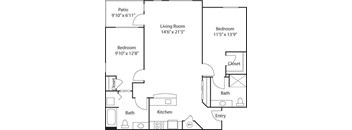 C1- 55+ Adult Living Floorplan at Reunion at Redmond Ridge, WA , 98053