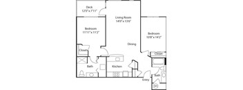 C2- 55+ Adult Living Floorplan at Reunion at Redmond Ridge, Washington, 98053