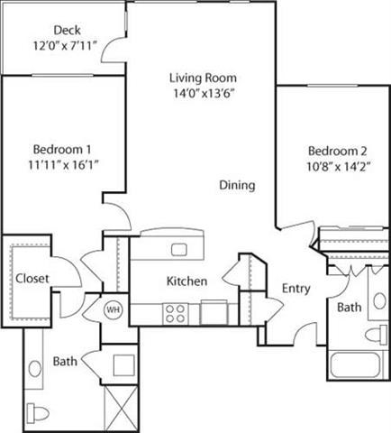 C4A- 55+ Adult Living Floorplan at Reunion at Redmond Ridge, Redmond, WA