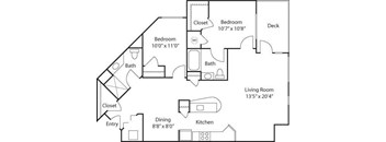 C6- 55+ Adult Living Floorplan at Reunion at Redmond Ridge, Redmond, 98053