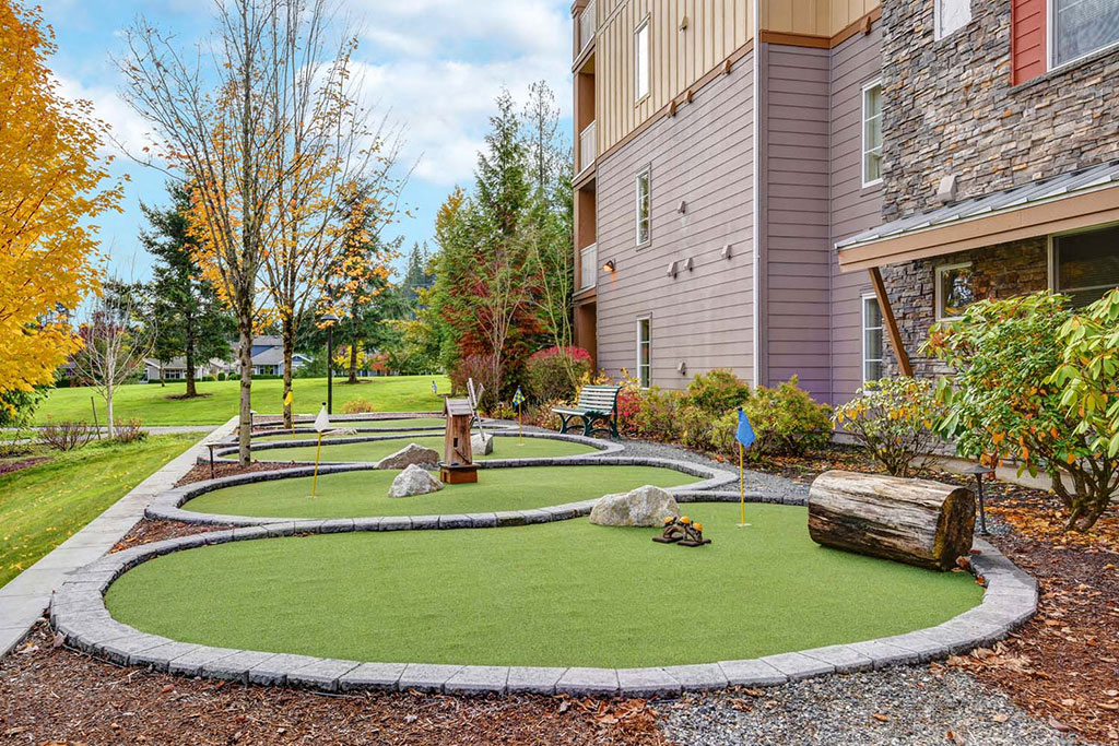 Outdoor Mini Golf at Reunion at Redmond Ridge, Redmond, WA