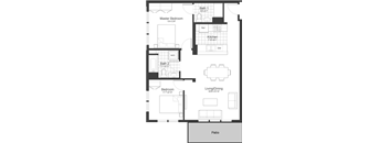 2 Bedroom 2 Bathroom Floor Plan at Park87, Cambridge, MA 02138