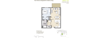 1 bedroom 1 bathroom floor plan at 7 Cameron, Massachusetts