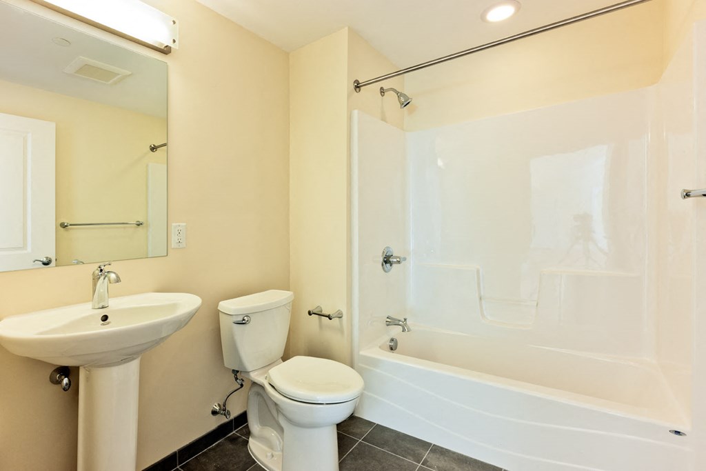 Luxurious Garden Tub with Glass Railed at 7 Cameron, Cambridge, MA 02140