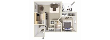 Rosemont II Floor Plan at Ashton Creek Apartments, PRG Real Estate Management, Chester, Virginia