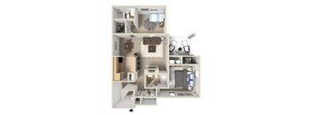 Fairmont II Floor Plan at Ashton Creek Apartments, PRG Real Estate Management, Virginia
