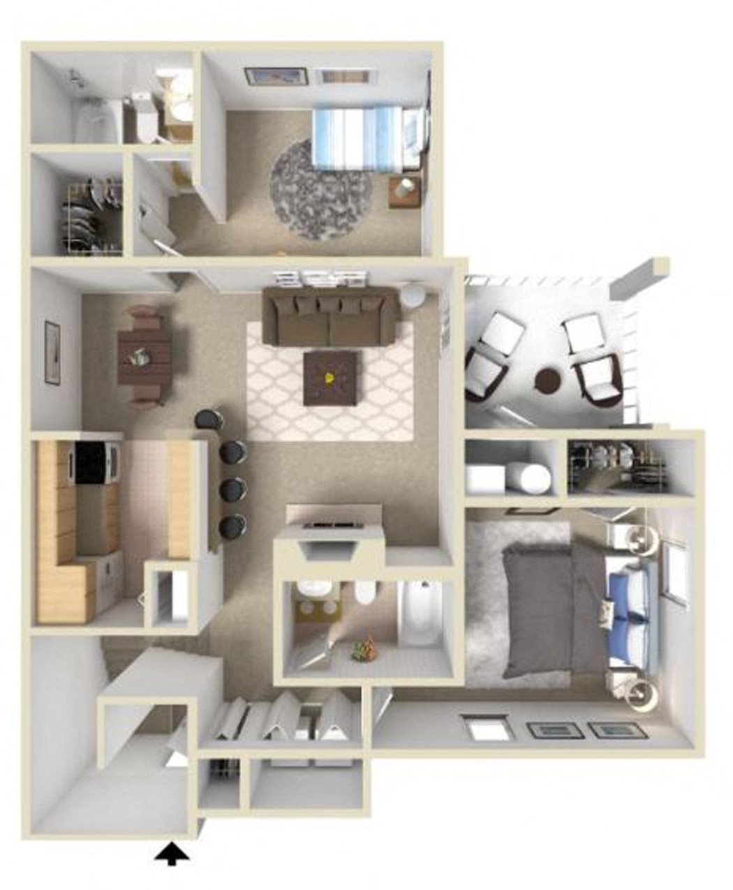 Fairmont II Floor Plan at Ashton Creek Apartments in Chester VA