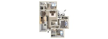 Westover III Floor Plan  at Ashton Creek Apartments, PRG Real Estate Management, Virginia, 23831