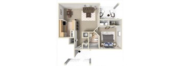 Rosemont I Floor Plan at Ashton Creek Apartments, PRG Real Estate Management, Chester, VA