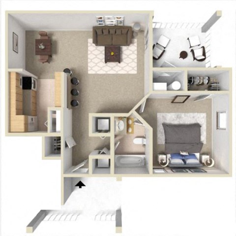 Rosemont I Floor Plan at Ashton Creek Apartments, PRG Real Estate Management, Chester, VA