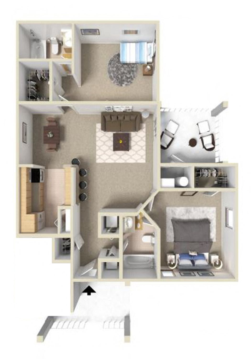 Fairmont I Floor Plan at Ashton Creek Apartments in Chester VA