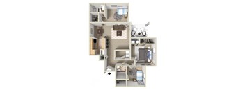 Westover I Floor Plan at Ashton Creek Apartments, PRG Real Estate Management, Chester, Virginia